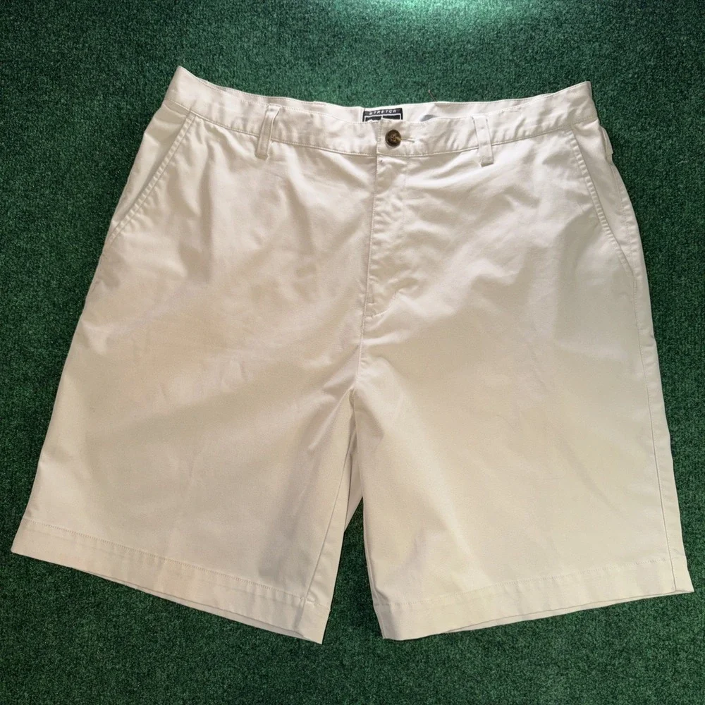 Adidas Stretch Golf Shorts Men's Size 36 Khaki 9 Inseam